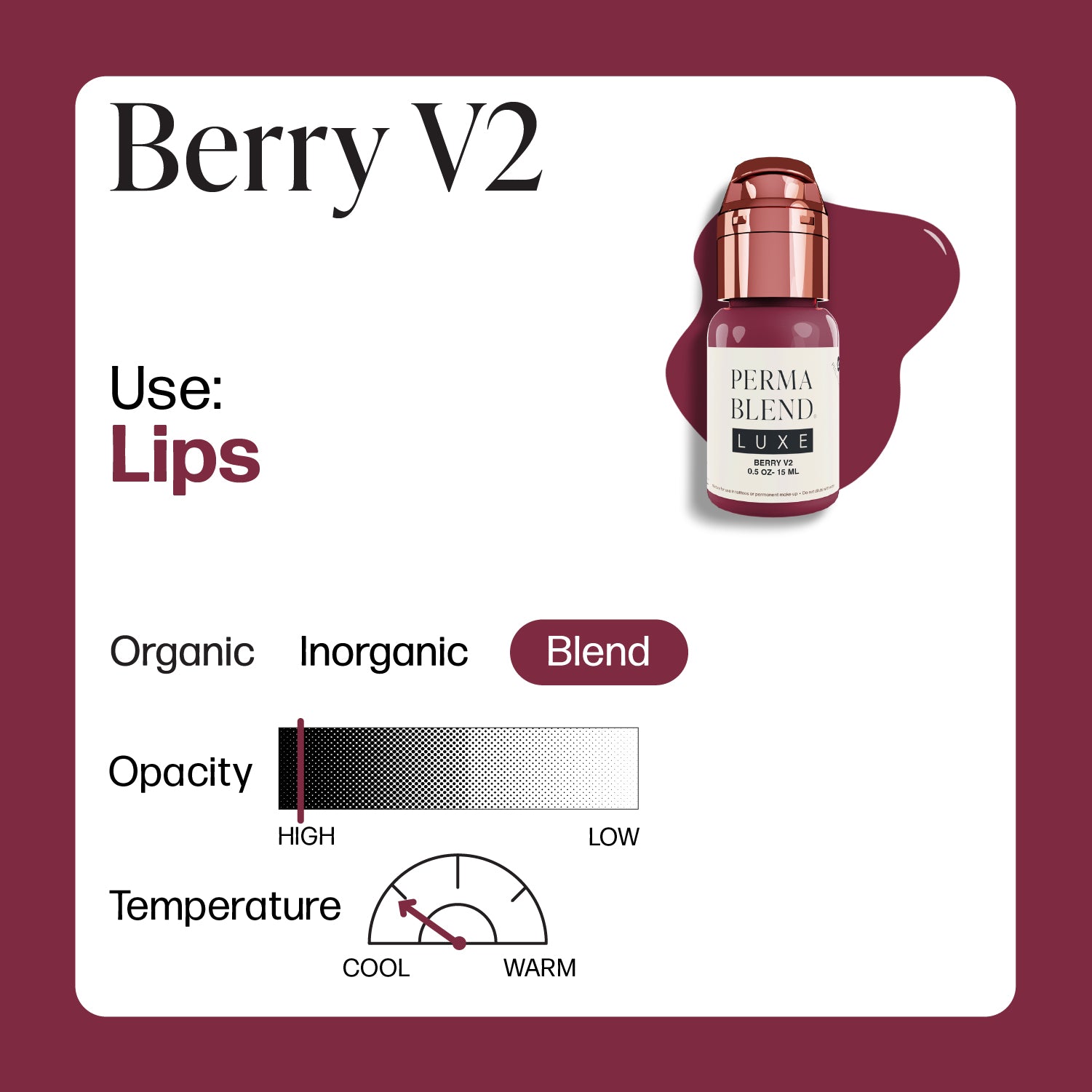 Perma Blend Luxe PMU Ink - Berry v2 15ml