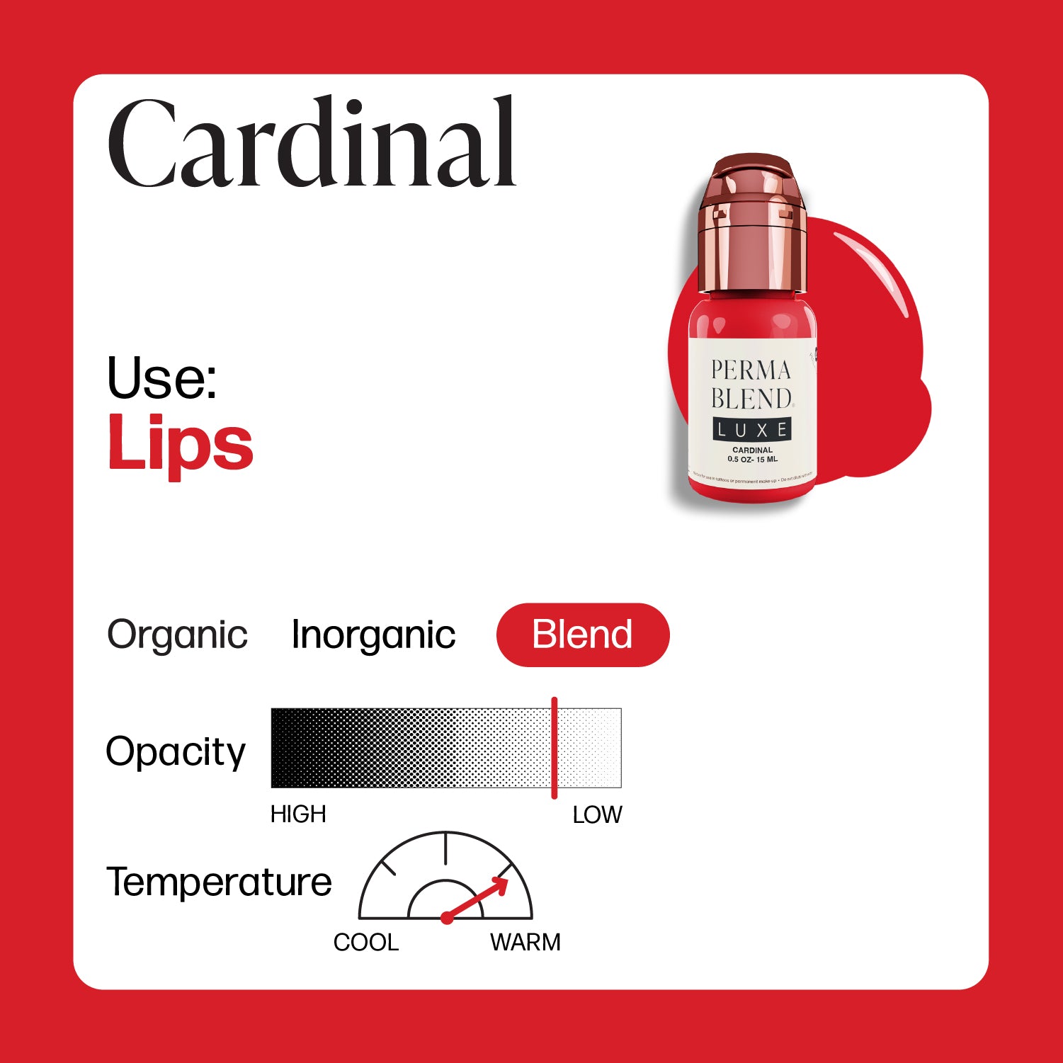 Perma Blend Luxe PMU Ink - Cardinal 15ml