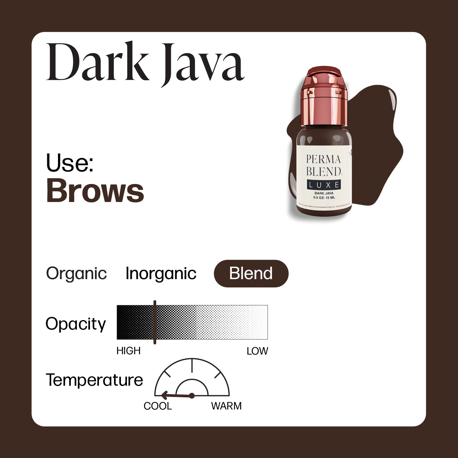 Perma Blend Luxe PMU Ink - Dark Java 15ml