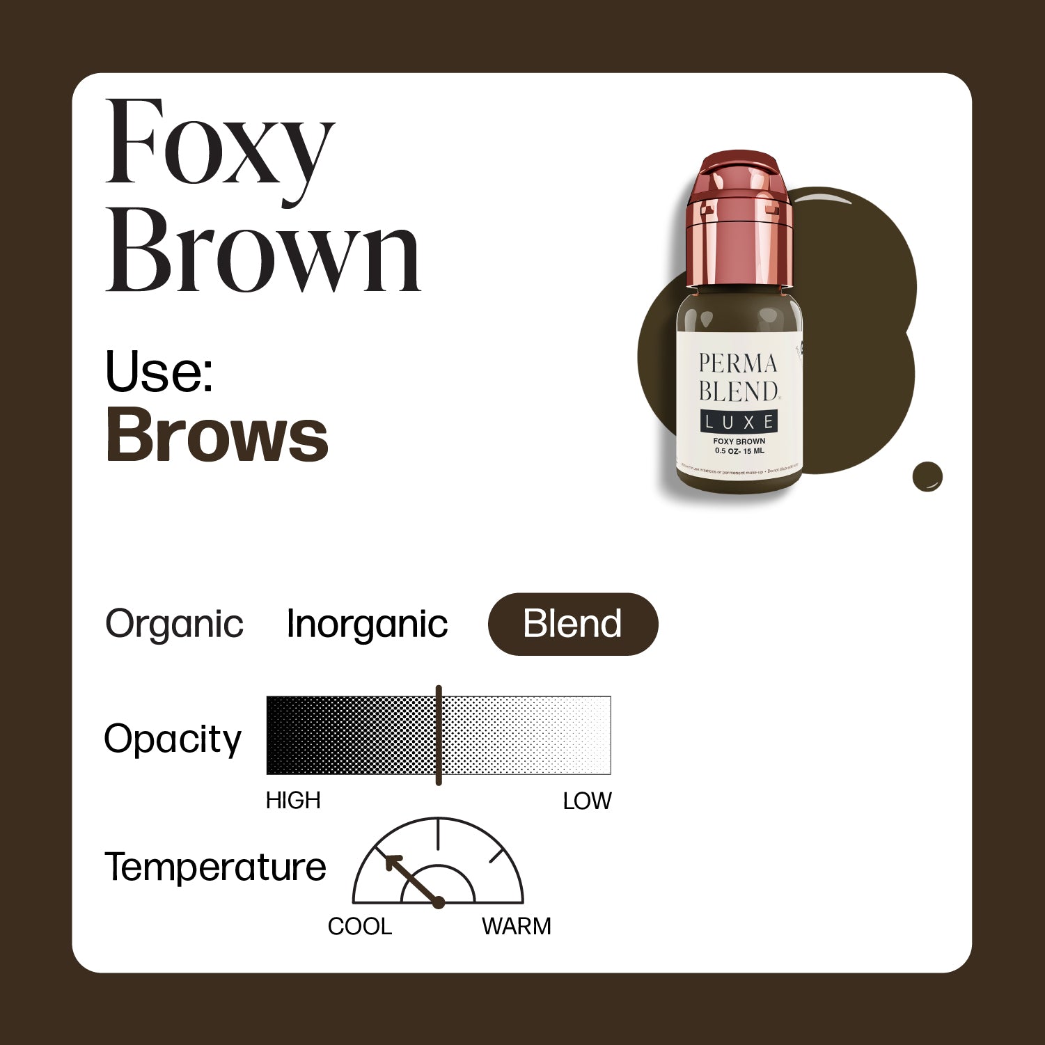 Perma Blend Luxe PMU Ink - Foxy Brown 15ml