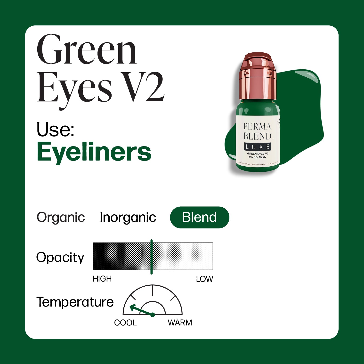 Perma Blend Luxe PMU Ink - Green Eyes v2 15ml