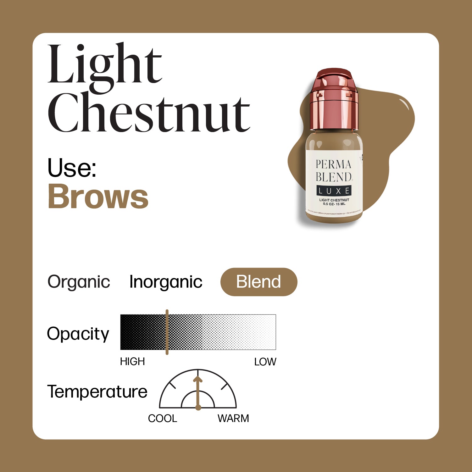Perma Blend Luxe PMU Ink - Light Chestnut 15ml