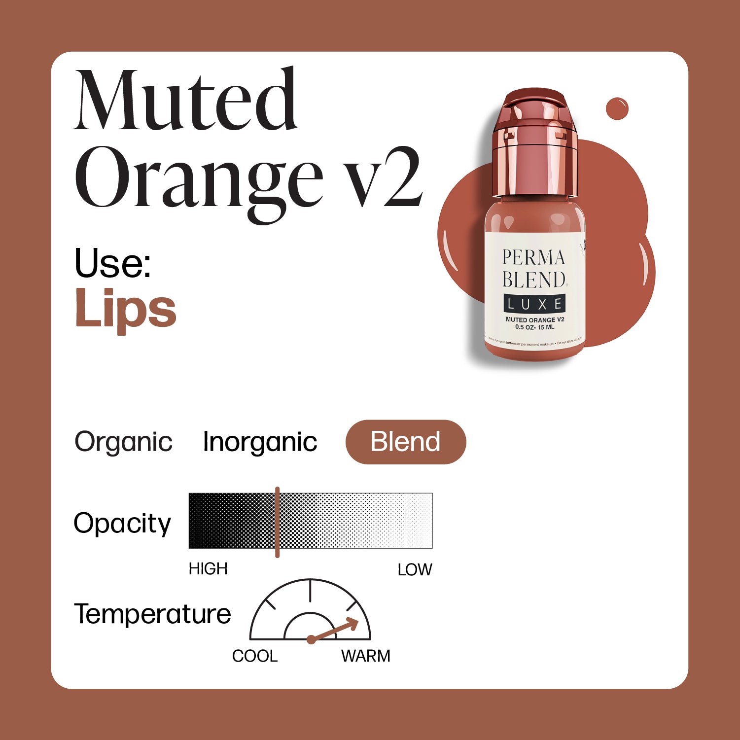 Perma Blend Luxe PMU Ink - Muted Orange v2 15ml
