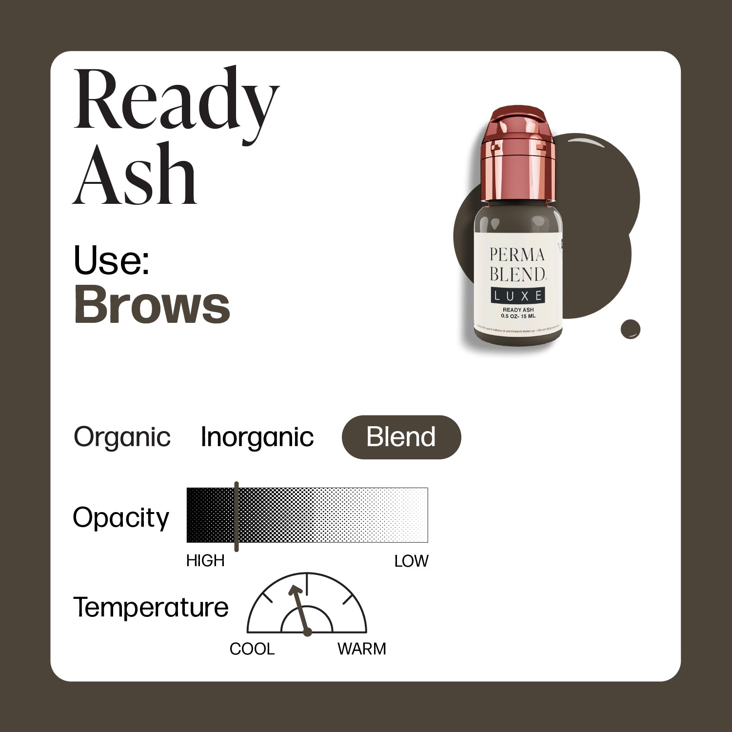Perma Blend Luxe PMU Ink - Ready Set, Go Pre-Modified Set - Ready Ash 15ml