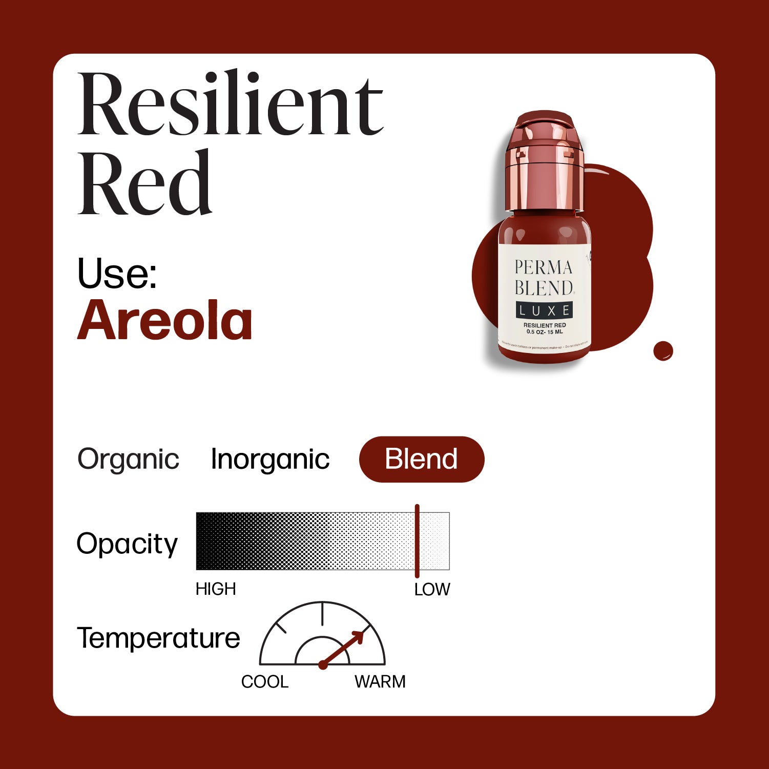 Perma Blend Luxe PMU Ink - Resilient Red 15ml