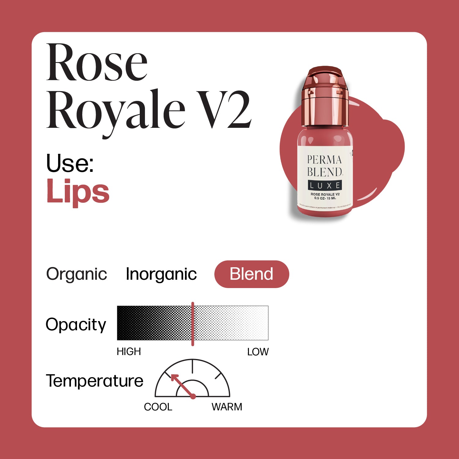 Perma Blend Luxe PMU Ink - Rose Royale v2 15ml