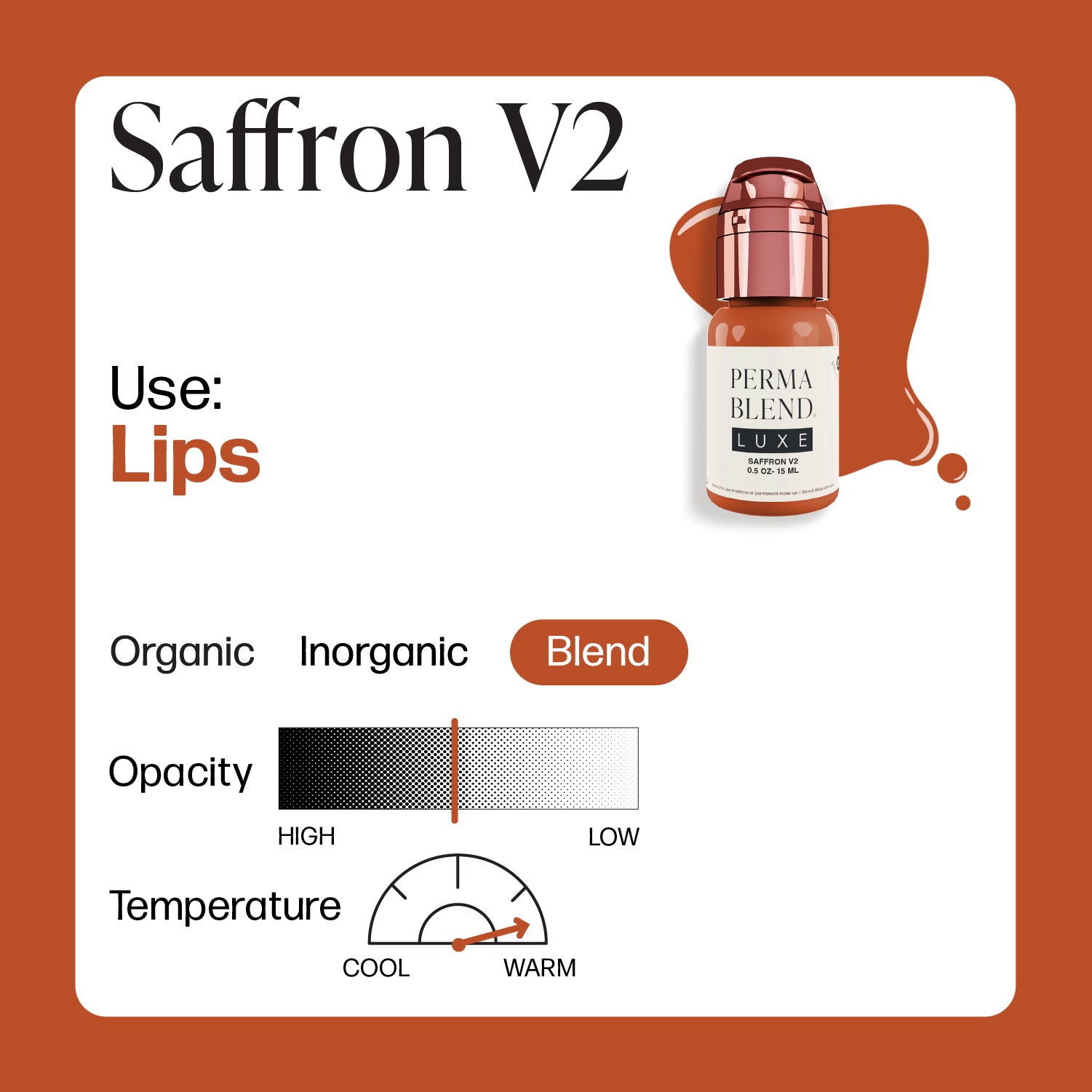 Perma Blend Luxe PMU Ink - Saffron v2 15ml
