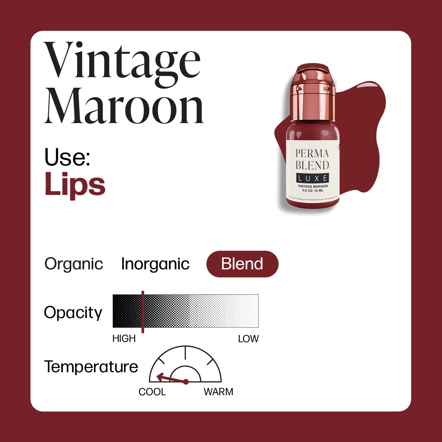 Perma Blend Luxe PMU Ink - Vintage Maroon 15ml