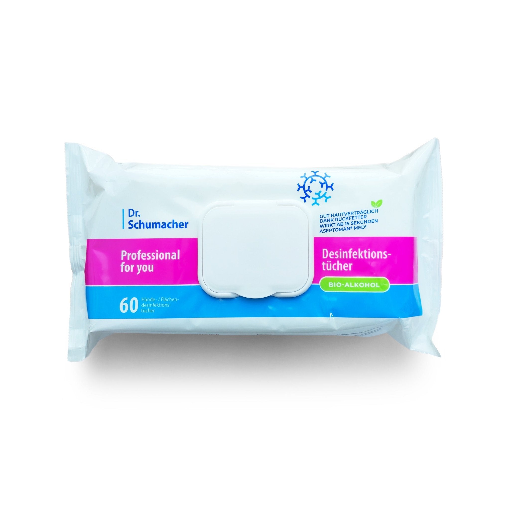 Dr. Schumacher PROFESSIONAL @HOME Aseptoman med Desinfektionstücher - 60pcs - The Perma