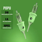 POPU - Omni V2 Cartridge 3 - Round Liner Long Taper - 16pcs - The Perma
